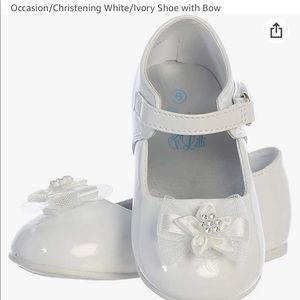Like new white christening shoes in size 5 infant